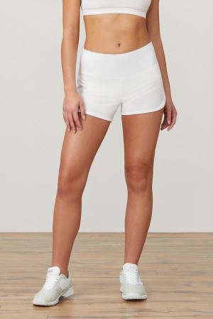 FILA Essentials Stretch Woven Shorts White,Womens Tennis | CA.XJBAUM940